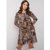 Loxley fekete-barna állatmintás ruha