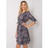 Sötétkék női mintás ruha
