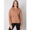 Világosbarna női kapucnis pulóver