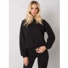 Fekete női steppelt pulóver