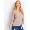 Női bézs póló hosszú ujjakkal