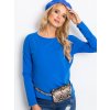 Női kék póló hosszú ujjakkal