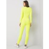 Neonsárga női póló és leggings szett