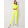 Neonsárga női póló és leggings szett