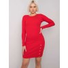 Piros mini hosszú ujjú bodycon ruha
