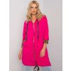 Sötét rózsaszín női hosszabb cipzáros kapucnis pulcsi