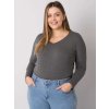 Sötétszürke női póló hosszú ujjakkal