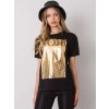 Fekete női arany mintás póló