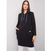 Fekete oversize Kierra kapucnis és cipzáras tunika