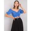 Női kék redőzött felső