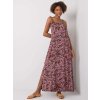 Bordó női mintás maxi ruha