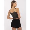 Khaki rövid pántos top