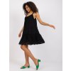 Fekete nyári ruha Eunice csipkével