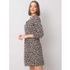 Fekete női bézs pöttyös ruha