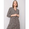 Fekete női bézs pöttyös ruha