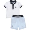 Fehér fiú szett: póló + rövidnadrág