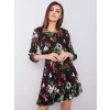 Fekete női virágos ruha