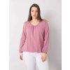 Női rózsaszín póló hosszú ujjakkal