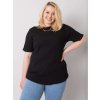 Fekete női póló rövid ujjakkal