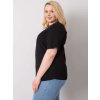Fekete női póló rövid ujjakkal
