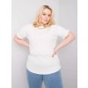 Krémszínű női póló rövid ujjakkal