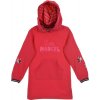 Little Marcel lány rózsaszín-piros ruha kapucnival