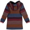 Little Marcel lány színes csíkos ruha kapucnival