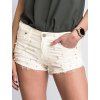 Női krémszínű rövidnadrág gyöngyökkel