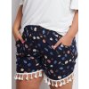 Női sötétkék mintás rövidnadrág