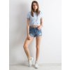 Női farmer rövidnadrág gyöngyökkel
