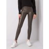 Fényes női khaki leggings