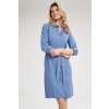 Női kék gombos ruha