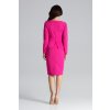 Rózsaszín ruha S gallér K491 Fukszia