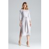 Szürke ruha szalaggal M631 Grey
