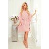 Elegáns rózsaszín ruha övvel NICOLA