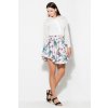 Aszimmetrikus virágos miniszoknya