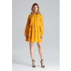 Mustársárga redőzött ruha