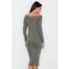 Elegáns olivazöld ruha