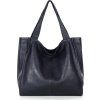 MARCO MAZZINI Fekete bőr shopper kézitáska