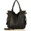 MARCO MAZZINI Fekete bőr shopper kézitáska