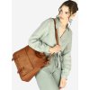 Barna női bőr shopper kézitáska / hátizsák MARCO MAZZINI (Méret ONE SIZE)