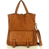 Barna női bőr shopper kézitáska / hátizsák MARCO MAZZINI (Méret ONE SIZE)