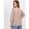 Bézs oversize Sylvie blúz hátul csipkével