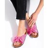 RÓZSASZÍN KÉNYELMES PAPUCS MASNIVAL