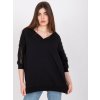 Fekete oversize csipkés blúz Leja