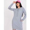 Szürke pulóver ruha kerek nyakkivágással