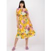 Sárga virágmintás midi ruha