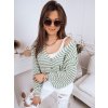 Zöld-fehér csíkos pulóver DEZI