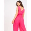 Rózsaszín hosszú redőzött overall széles nadrággal