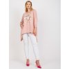 Világos rózsaszín aszimmetrikus blúz